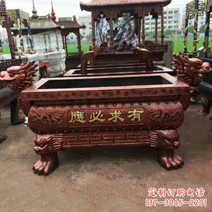 长沙紫铜香炉雕塑