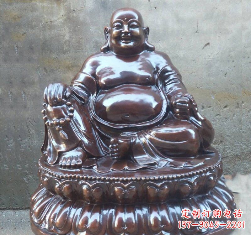 长沙宗教庙宇弥勒佛铜雕