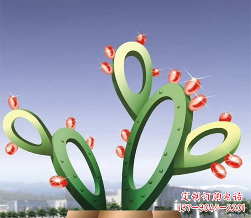长沙仙人掌不锈钢雕塑