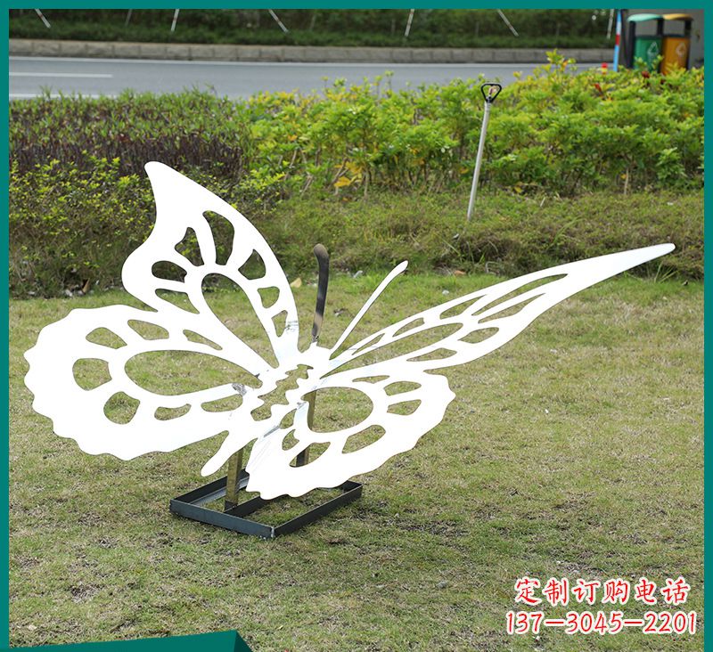 长沙蝴蝶雕塑-公园景区创意不锈钢剪影蝴蝶雕塑